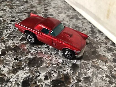 Vintage Hot Wheels '57 Ford T-Bird Coupe Red Malaysia 1981 Blackwall - LOOSE • $11