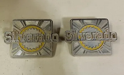 Vintage Chevrolet Blazer Silverado Truck Square Emblems Badges Metal Logo Pair • $65