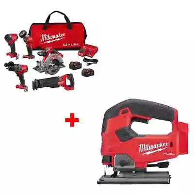 Milwaukee 3697-25 M18 FUEL 5-Tool Combo Kit W/ FREE 2737-20 M18 Jig Saw Bare • $848