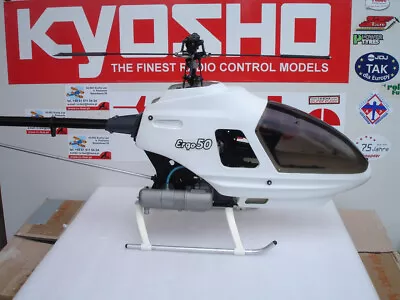 JR PROPO Helicopter ERGO 50 + OS Max 46 + Hirobo Skids + Kyosho Muffler • $460