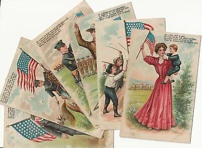 LOT Vintage Postcards** CIVIL WAR SET OF 6 *SOLDIER'S LIFE FROM CHILD TO OLD MAN • $29.99