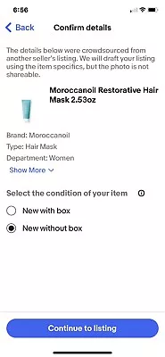 Moroccanoil Restorative Hair Mask 2.53oz • $10