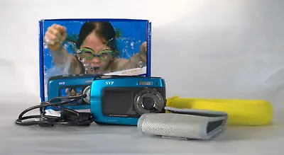 SVP Waterproof 18  Mega Pixel Digital Camera AQUA 5500-A W/ Floating Wristband • $18