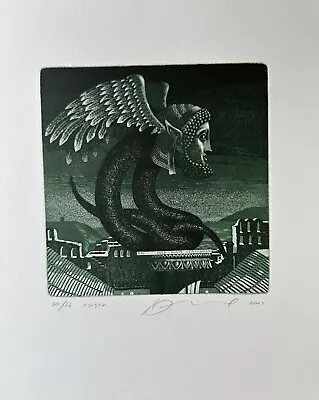 Juri Jakovenko*1965 Belarus - Exlibris Aloys Vertongen 30/66 Signed 2003 Typhoon • $9.57