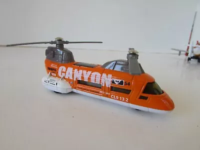 Mattel 2001 Matchbox 68982 Transport Helicopter Diecast Orange Canyon Tours H2 • $8.03