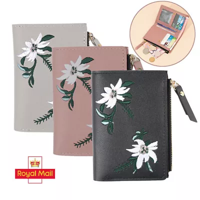 Women Short Small Money Purse Wallet Ladies Leather Folding Coin Card Holder UK • £5.95