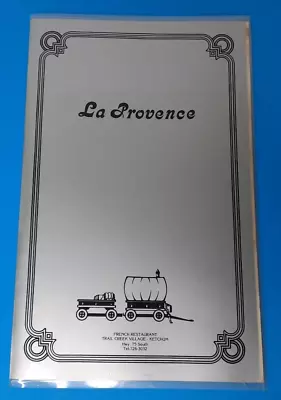 Vintage La Provence French Restaurant Dinner Menu Trail Creek Village Ketchum ID • $19.99