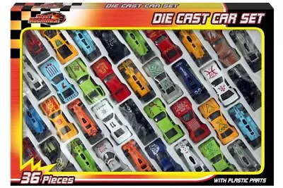 36 Metal Die Cast Kids Cars Gift Set Xmas F1 Racing Vehicle Children Play Toy • £9.99