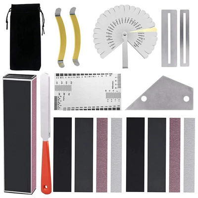 $20.99 • Buy Guitar Luthier Tool Kit Fingerboard File Fret Crowning Rocker Grinding Leveling