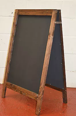 A-BOARD WITH WOODEN FRAME & PAINTED PANEL CHALKBOARD - 2 Sizes Pub Shop Cafe Gym • £29.99