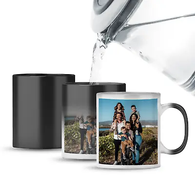 Personalised Magic Photo Mug Colour Changing Heat Cup Gift Valentine's Birthdays • £9.69