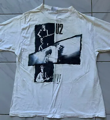 U2 Original Vintage 1987  The Joshua Tree  Tour Retro Band Tee Shirt - XL • $98.15