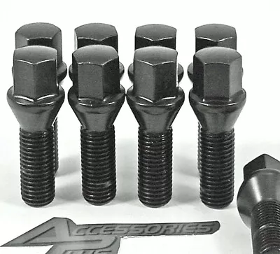 20 Pc VW Black Lug Bolts Nuts Set 14m X 1.50 (23mm Shank) # AP-820SBK • $29.95