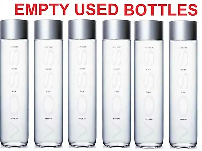 JOBLOT 6x USED EMPTY VOSS GLASS BOTTLES NORWAY FJORD MINERAL WATER 800mL VGC • $7.45