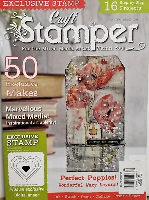 Craft Stamper UK Feb 2020 Perfect Poppies Mixed Media Stamps FREE SHIPPING CB • £16.05