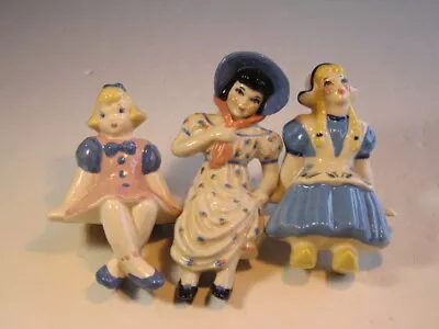 3 Ceramic Arts Studio Ceramic Girl Shelf Sitters • $20