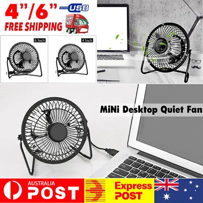 Portable USB Table Fan Mini USB Desk Fan Small Quiet Personal Cooler NEW • $17.02