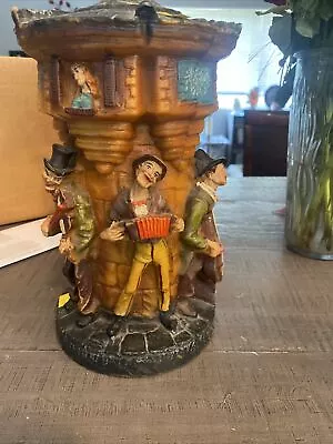 Vintage German Gunter Kerzen Carved Candle With Stand  • $65