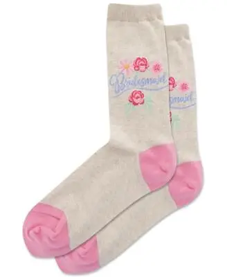 £2.94 • Buy Hot Sox Bridesmaid Womens Crew Socks, Beige Pink, 4-10