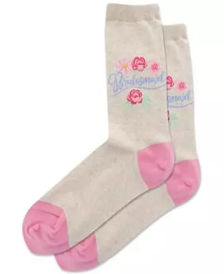 £2.94 • Buy Hot Sox Bridesmaid Womens Crew Socks, Beige Pink, 4-10