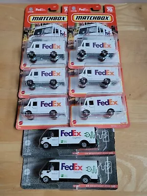 Matchbox 70 Years FedEx Express Delivery Truck & Working Rigs GM Zevo LOT OF 8 • $39.99