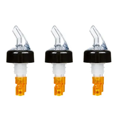 (Pack Of 3) Measured Liquor Pourers 0.5 Oz Clear Spout W/ Orange Tail Pourer • $13.88