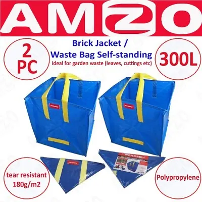 Neilsen Brick Jacket/Waste Bag Self-Standing 2Pcs Set 300 Litre 180g/m2 - CT5411 • £15.99