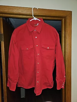 Vintage Marlboro Red Star Men's Cotton Long Sleeve Pearl Snap Shirt Size XL • $19.99