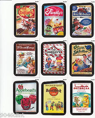 2013 Wacky Packages Series 11 Rude Foods Complete Set 9/9 Restaurants Parody • $14.97