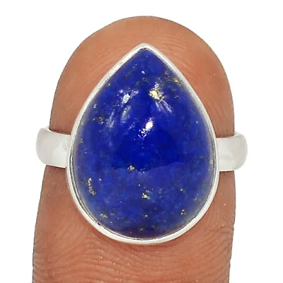 Natural Lapis Lazuli - Afghanisthan 925 Sterling Silver Ring Jewelry S.7 CR25698 • $15.99