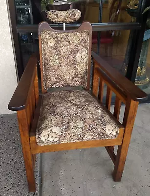 Antique Oak Dental Chair With Adjustable Headrest And Back • $850