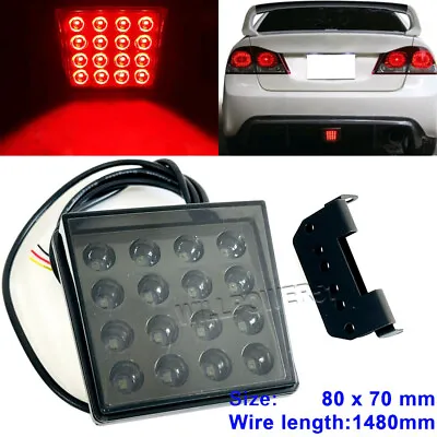 Black Strobe Red 16 LED Rear Tail 3rd Brake Light Safety Fog Bumper LED MMS JP • $35.30