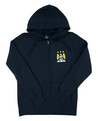 Majestic Manchester City F.C Navy Zip Fleece Hoodie EPL Soccer Womens Large NEW! • $16.49