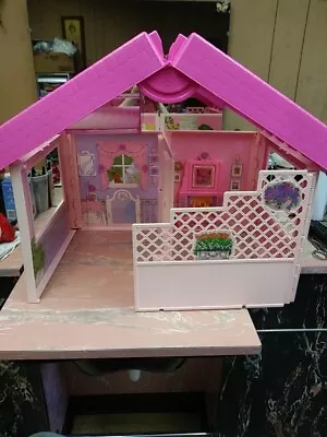 Vintage Mattel 1992 BARBIE Fold 'n Fun Doll House ~ Incomplete • $19.99