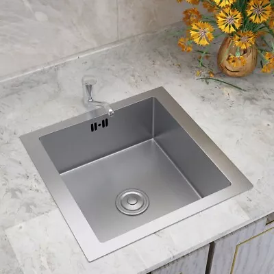 Inset/Undermount Stainless Steel Kitchen Sink Reversible Catering Drainer +Waste • £32.95