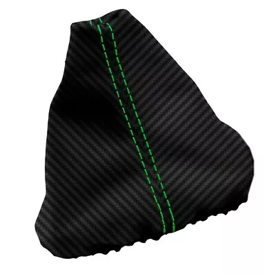 Manual Shift Boot Cover Carbon Fiber For VW Jetta MK3 1991-1998 Green Stitch • $28.99