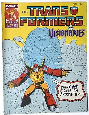 Marvel UK 1988 TRANSFORMERS #184 Fine G1 Rodimus Prime Visionaries Comics  • $10