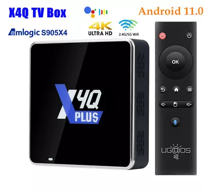 Ugoos X4Q Plus Android 11 S905X4 Smart TV BOX 4G 64G Wifi AV1 H.265 4K HDR Box • $185.89