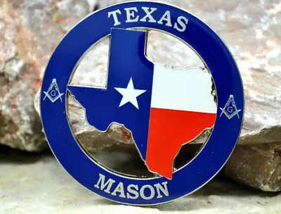 Metal Chrome Texas Mason Edtion Lone Star Car Trunk Emblem Badge Decal Sticker • $9.90