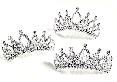 Time To Party Princess Crown Fancy Dress Tiaras Party Plastic Tiara Pack Of 3 • £11.99