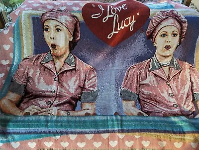 I Love Lucy Job Switching Tapestry Throw Blanket Chocolate Factory Vintage • $20.78