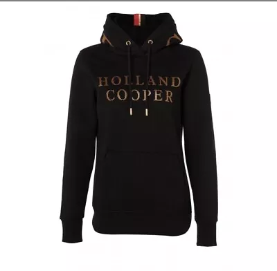 Holland Cooper Hoodie Black And Gold • £50