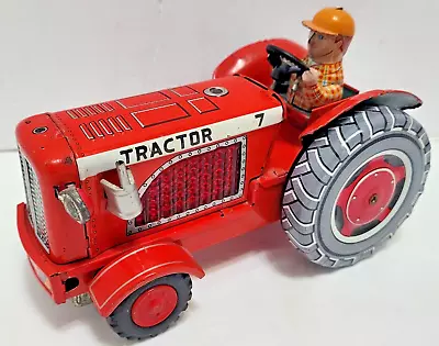 Vintage Cragstan Japan Tin Friction Farm Tractor • $65