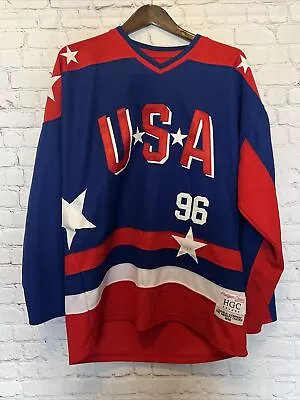 Headgear Classics Charlie Conway Mighty Ducks USA #96  Hockey Jersey XL • $71.24