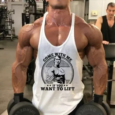 £8.75 • Buy UK XL Muscleguys Gym-Golds Style/Arnold Logo Vest. Tank. Fitness White Brand New