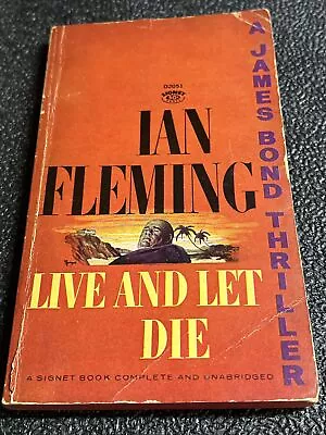 Live And Let Die By Ian Fleming James Bond Spy Novel Signet PB 1963 • $14.95