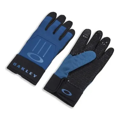 Oakley Men's Ellipse Foundation Gloves Large Blue Water Resistant Athletic New • $19.44