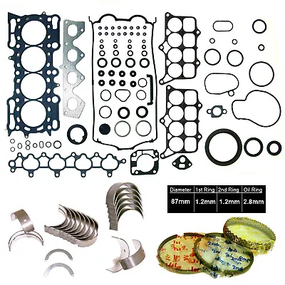 97-01 Honda Prelude Gasket Engine Rebuild RE-RING KIT  2.2L H22A4 DOHC 16V VTec • $149.95