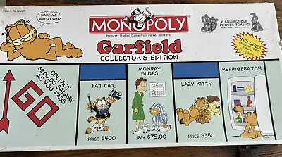 MONOPOLY Garfield Collector's Edition 25 Year Anniversary 2003 - Incomplete • $19.96
