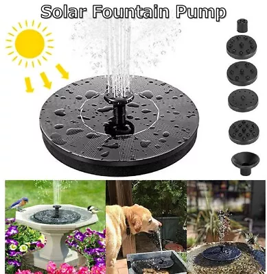 Solar Water Pump Feature Pump Garden Pool Lawn Small Pond Aquarium Fountain • £9.88